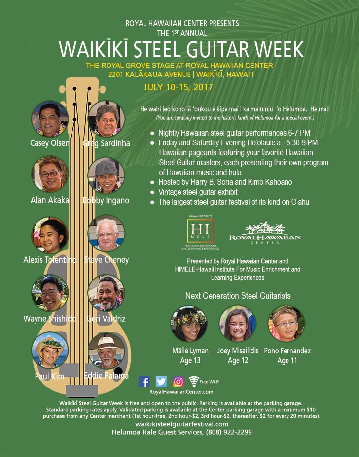 2017 Waikiki Steel Guitar Week Poster
